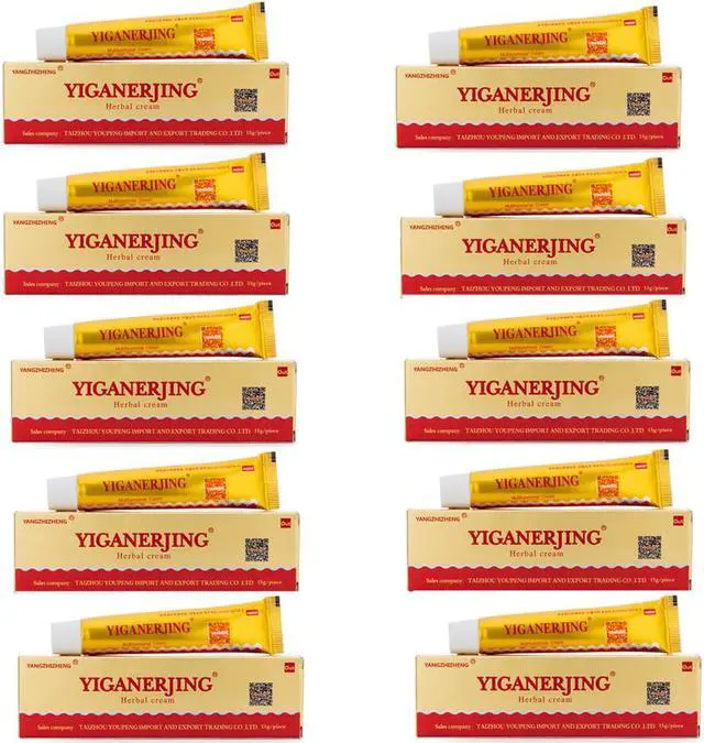 Main image of 10 Tubes YIGANERJING Chinese Herbal Cream Skin Psoriasis Cream Dermatitis Eczematoid Eczema Ointment With Mini Soap