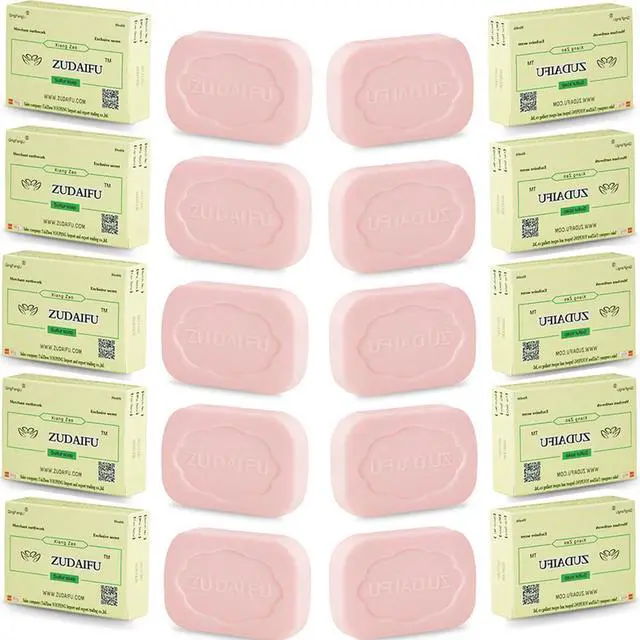 Main image of 10 Pieces ZuDaiFu Sulfur Soap Herbal Antibacterial Soap Antiphlogistic Psoriasis Eczema Treatment Skin Rash