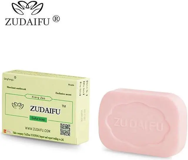 Alt view image 2 of 7 - 5 Pieces ZuDaifu Sulfur Soap Psoriasis Eczema Exfoliating Facial Cleanser Oil Control Anti-Fungal Soap Acne Herbal Antibacterial Soap