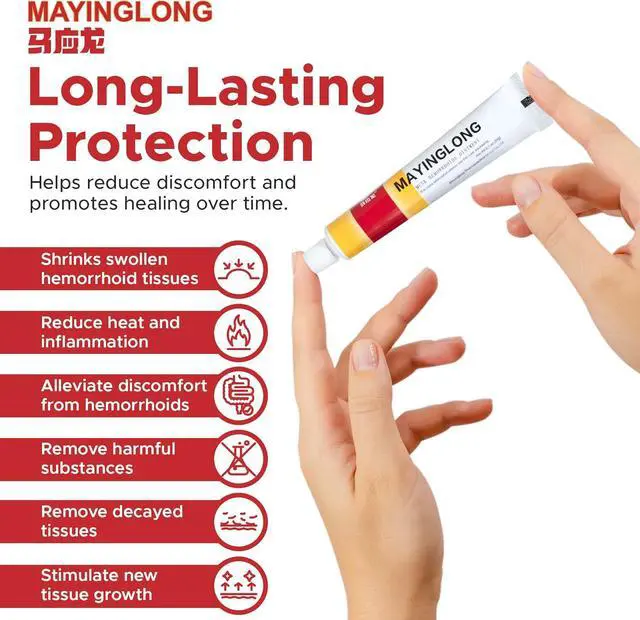 Alt view image 7 of 7 - MaYingLong 2 Pack Musk Hemorrhoids Ointment,Hemorrhoid Cream,4g x 6 tubes per Pack,Hemorrhoid Shrinking Treatment,Rapid Relief of Pain Swelling Bleeding Itching and Burning,Anal Fissure & Hemorrhoids