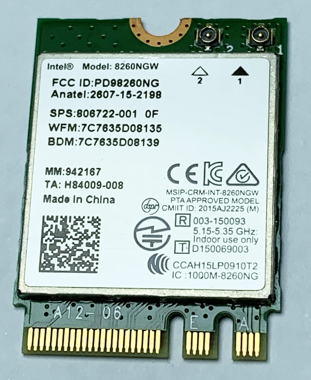 Main image of AC 8260NGW Dual Band WiFi Bluetooth 4.2 M.2 MU-MIMO 8260NGW 802.11AC 867Mbps NGFF Dual Band Network WLAN Card Adapter Support Miracast 802.11 a/b/g/n/ac
