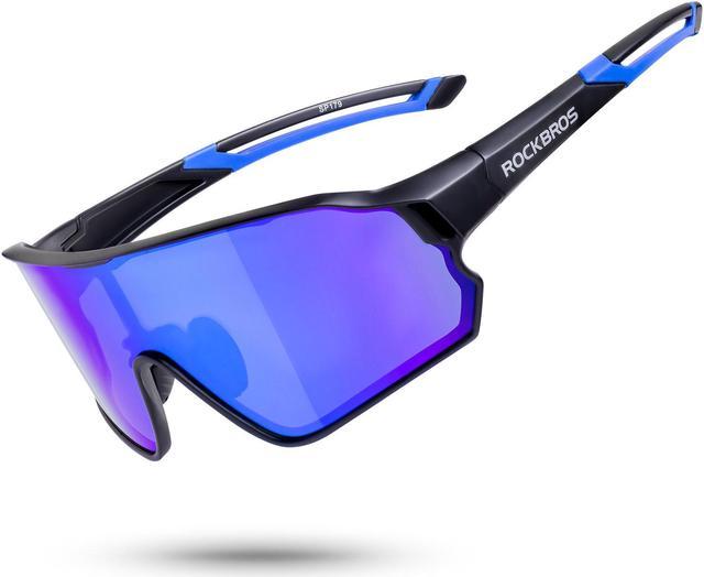 ROCKBROS Polarized Sports Sunglasses HD Glasses Neon Lens UV400 TR90 Frame  Cycling Fishing Running Climbing for Women Man