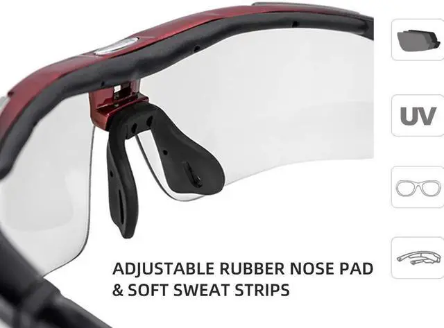 Alt view image 4 of 6 - RockBros Polarized Sports Sunglasses UV Protection Cycling Glasses Outdoor Black