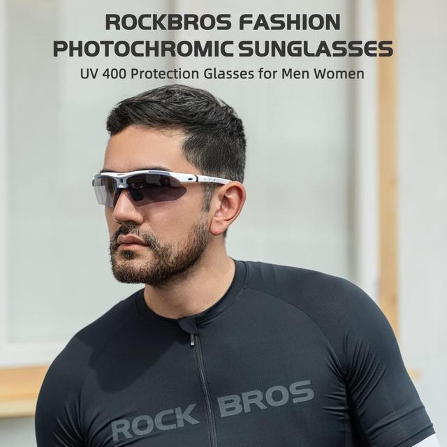 Alt view image 2 of 6 - ROCKBROS Sunglasses Photochromic for Men Running Fishing Biking Sunglasses UV Protection Glasses