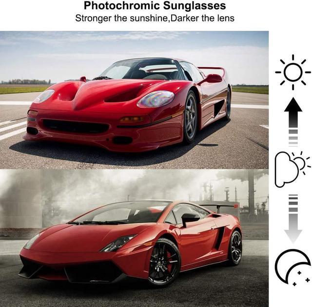 Alt view image 3 of 6 - ROCKBROS Sunglasses Photochromic for Men Running Fishing Biking Sunglasses UV Protection Glasses