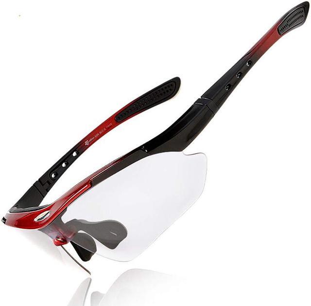 Main image of ROCKBROS Sunglasses Photochromic for Men Running Fishing Biking Sunglasses UV Protection Glasses Black/Red