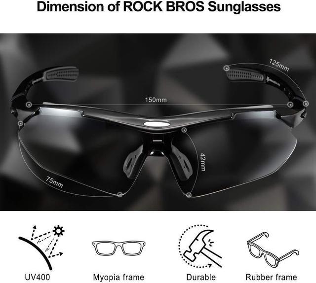 Alt view image 5 of 7 - ROCKBROS Sunglasses Photochromic for Men Running Fishing Biking Sunglasses UV Protection Glasses Black/Red