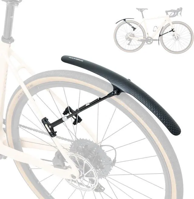 Main image of ROCKBROS Road Bike Fenders Set - Quick Release Lightweight Road Bicycle Fenders for 700C Bikes - Adjustable and Easy to Install Rear and Front Bike Mud Guard