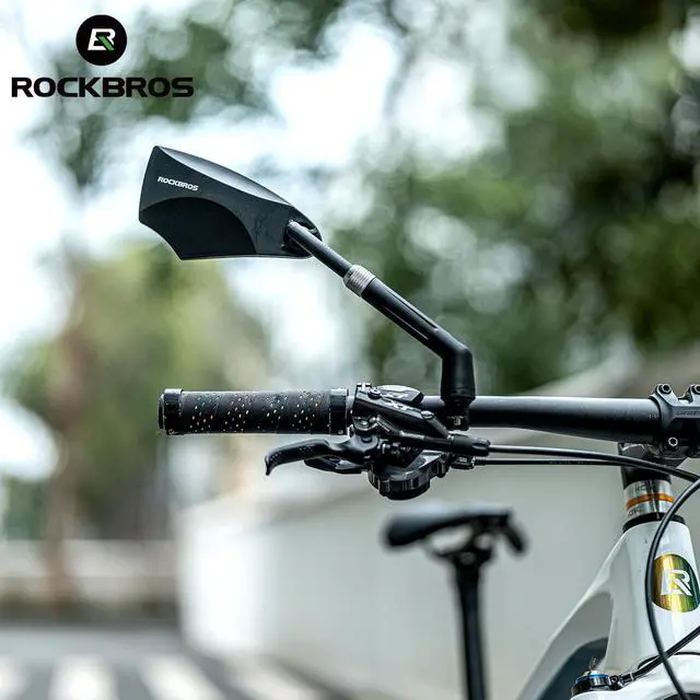 Alt view image 7 of 7 - ROCKBROS 2023 Newest Handlebar Bike Mirror Adjustable Safe Rear View Mirror Anti-glare Lens Scratch Resistant Glass Lens 360 Degree Flat Rotation Bike Accessories Suitable For 21-24mm Handlebar