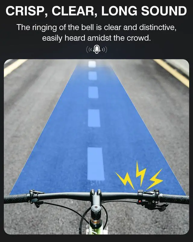 Alt view image 2 of 7 - ROCKBROS Bike Bells Hidden MTB Bells Bicycle Bells for 22.2mm Handlebars, More than 100dB, Clear & Long Sound Ringer, Mountain Bike, Scooter, Youth Bike
