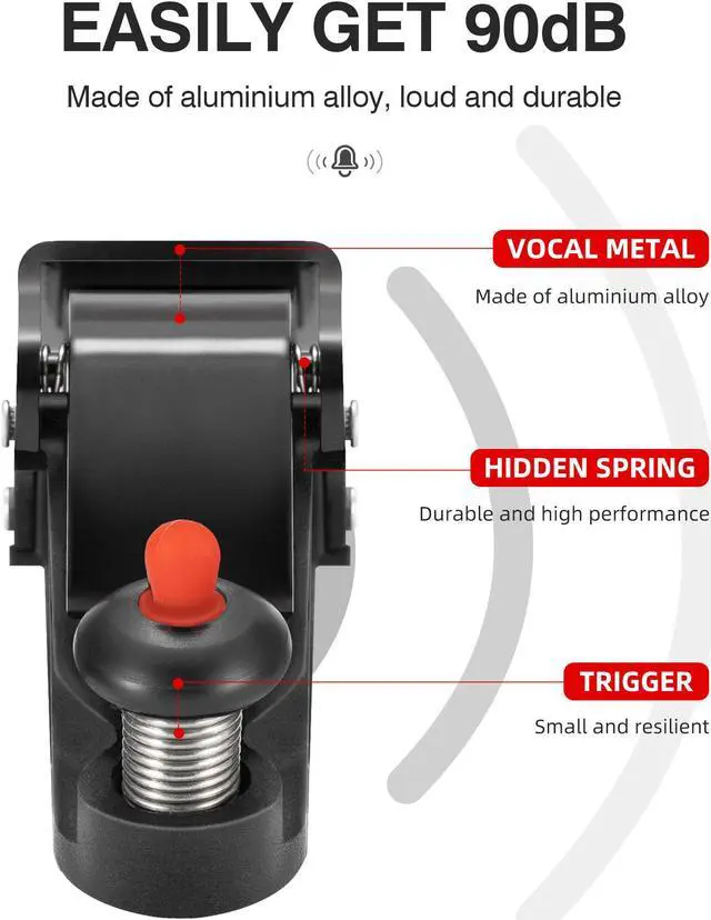 Alt view image 3 of 7 - ROCKBROS Bike Bells Hidden MTB Bells Bicycle Bells for 22.2mm Handlebars, More than 100dB, Clear & Long Sound Ringer, Mountain Bike, Scooter, Youth Bike