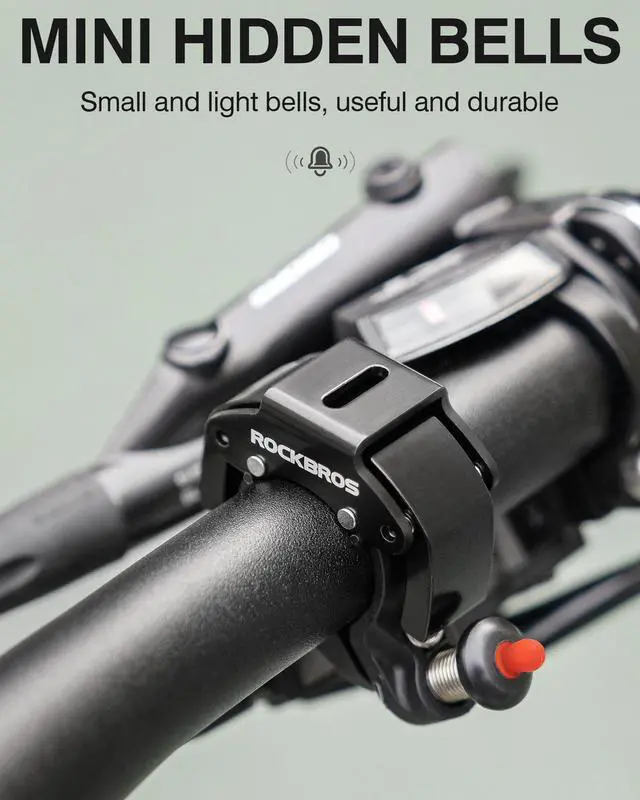Alt view image 6 of 7 - ROCKBROS Bike Bells Hidden MTB Bells Bicycle Bells for 22.2mm Handlebars, More than 100dB, Clear & Long Sound Ringer, Mountain Bike, Scooter, Youth Bike