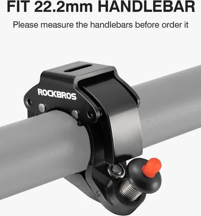 Alt view image 7 of 7 - ROCKBROS Bike Bells Hidden MTB Bells Bicycle Bells for 22.2mm Handlebars, More than 100dB, Clear & Long Sound Ringer, Mountain Bike, Scooter, Youth Bike