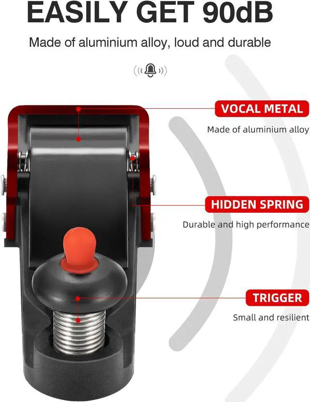 Alt view image 3 of 7 - ROCKBROS Bike Bells Hidden MTB Bells Bicycle Bells for 22.2mm Handlebars, More than 100dB, Clear & Long Sound Ringer, Mountain Bike, Scooter, Youth Bike Red