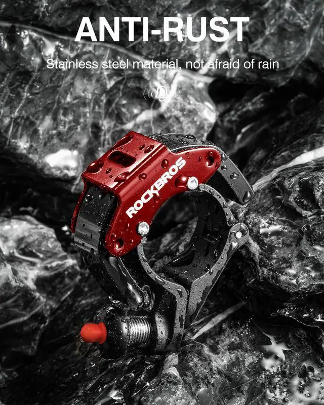 Alt view image 4 of 7 - ROCKBROS Bike Bells Hidden MTB Bells Bicycle Bells for 22.2mm Handlebars, More than 100dB, Clear & Long Sound Ringer, Mountain Bike, Scooter, Youth Bike Red