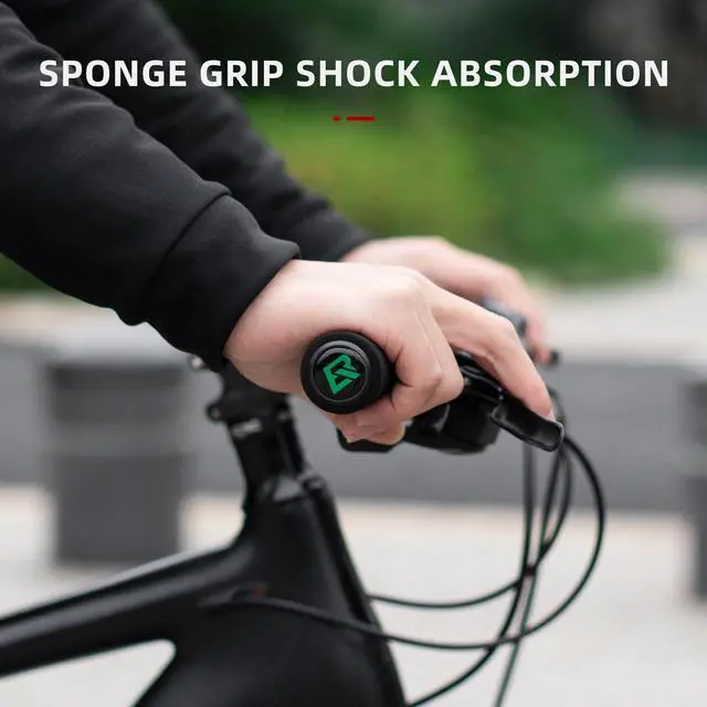 Alt view image 2 of 5 - ROCKBROS Bike Grips Foam Single Lock on Bicycle Handle Bar Soft Comfortable Non-Slip Bike Handle Grips for BMX Mountain MTB Beach Cruiser Scooter