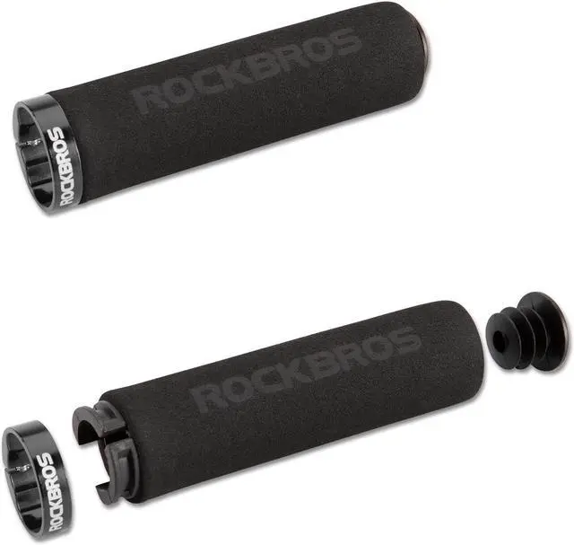Alt view image 5 of 5 - ROCKBROS Bike Grips Foam Single Lock on Bicycle Handle Bar Soft Comfortable Non-Slip Bike Handle Grips for BMX Mountain MTB Beach Cruiser Scooter