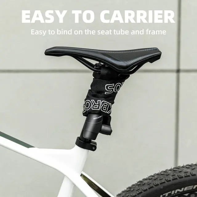 Alt view image 3 of 7 - ROCKBROS Bike Lock Chain Bicycle Lock, Heavy Duty Anti Theft, 3 Ft Long, 5mm Thick Bike Chain Lock with Key Set, Cut Proof Security Scooter Lock Commuter Lock for Door, Gate, Fence, Grill