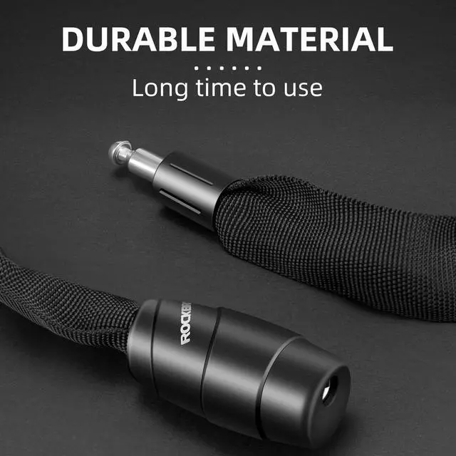 Alt view image 4 of 7 - ROCKBROS Bike Lock Chain Bicycle Lock, Heavy Duty Anti Theft, 3 Ft Long, 5mm Thick Bike Chain Lock with Key Set, Cut Proof Security Scooter Lock Commuter Lock for Door, Gate, Fence, Grill