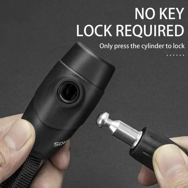 Alt view image 5 of 7 - ROCKBROS Bike Lock Chain Bicycle Lock, Heavy Duty Anti Theft, 3 Ft Long, 5mm Thick Bike Chain Lock with Key Set, Cut Proof Security Scooter Lock Commuter Lock for Door, Gate, Fence, Grill