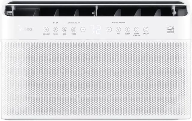 Alt view image 12 of 13 - Midea 8,000 BTU U-Shaped Smart Inverter Window Air ConditionerCools up to 350 Sq. Ft., Ultra Quiet with Open Window Flexibility, Works with Alexa/Google Assistant, 35% Energy Savings, Remote Control