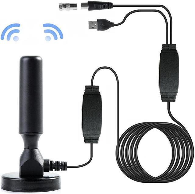Main image of TV Antenna, HD Digital TV Antenna Indoor Outdoor, 360° Reception & Strong Magnetic Base Digital HDTV Antenna, Long Range Reception- Support 4k 1080p Fire Tv Stick And All TV\'s - 16.5ft Long Cables