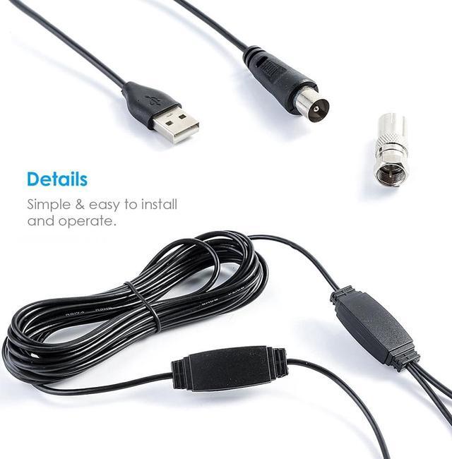 Alt view image 4 of 7 - TV Antenna, HD Digital TV Antenna Indoor Outdoor, 360° Reception & Strong Magnetic Base Digital HDTV Antenna, Long Range Reception- Support 4k 1080p Fire Tv Stick And All TV\'s - 16.5ft Long Cables