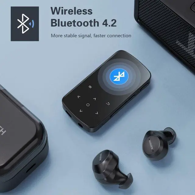 Alt view image 3 of 7 - YiLBX Clip Mp3 Player with Bluetooth 5.0, Mini Portable Lossless Sound Music Player with FM Radio Voice Recorder Video Earphones for Running, TF Card Slot Support up to 128GB