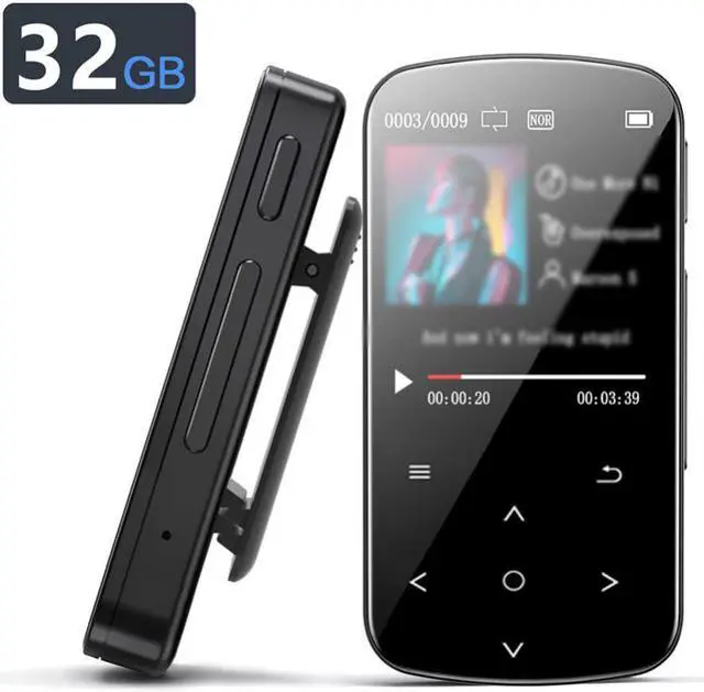 Main image of YiLBX Clip Mp3 Player with Bluetooth 5.0, Mini Portable Lossless Sound Music Player with FM Radio Voice Recorder Video Earphones for Running, TF Card Slot Support up to 128GB