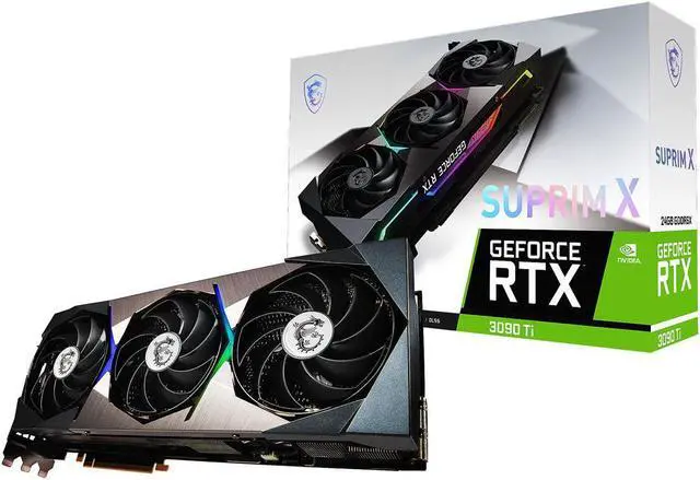 Main image of MSI Suprim GeForce RTX 3090 Ti 24GB GDDR6X PCI Express 4.0 SLI Support ATX Video Card RTX 3090 TI SUPRIM X 24G