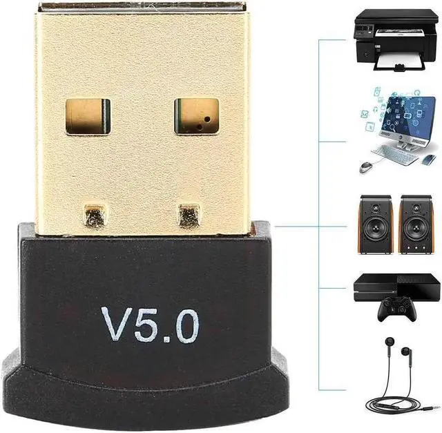 Alt view image 3 of 5 - Bluetooth V5.0 USB Adapter for PC, WPIT USB Mini Bluetooth Dongle for PC,Drive Free for Windows 11/10/8