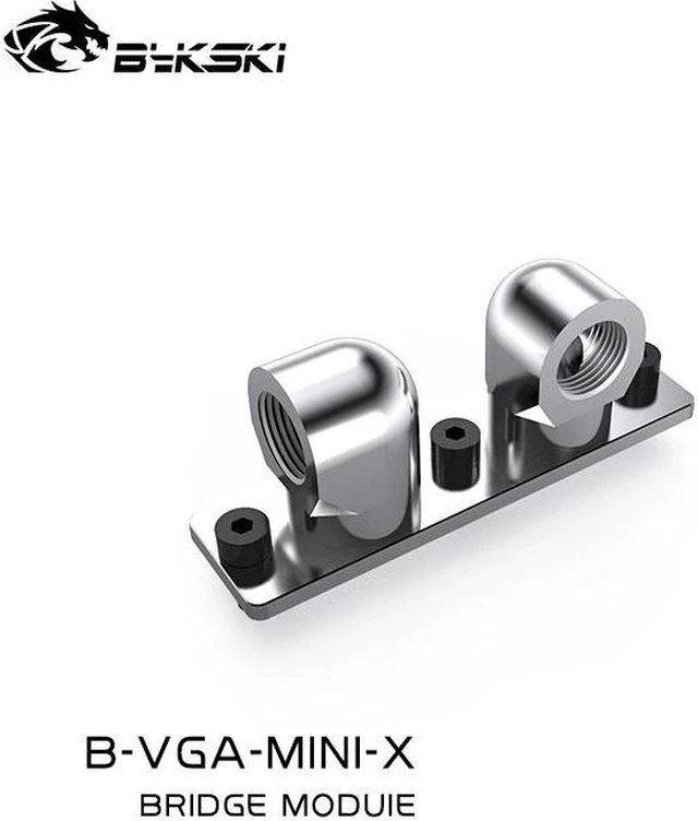 Bykski GPU Block Bridge Module With Dual 90 Degree Rotating, For Bykski ...