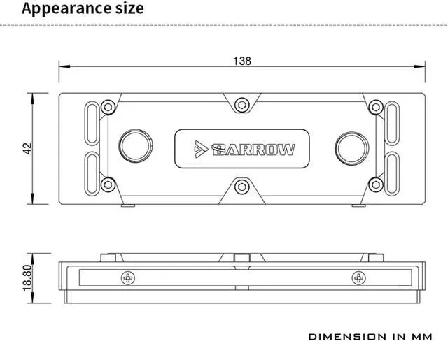 Alt view image 6 of 7 - Barrow RAM Water Cooling Block Kit, LRC 2.0(A-RGB) Cooling Block, The Kit Include 2x Armors + 1x Block, Each Block Maximum Support 4 RAM Armors RAMWBT-PA2