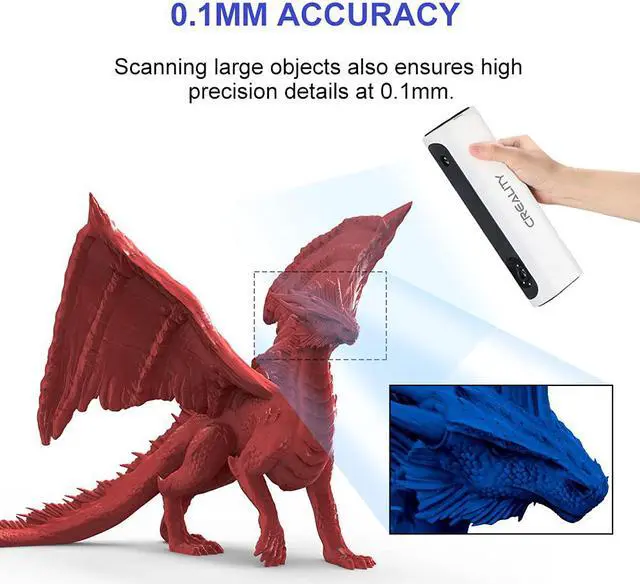 Alt view image 5 of 7 - Official Creality CR-Scan 01 3D Scanner Upgraded Combo, 0.1mm Accuracy Quick Scan for Handheld/Turntable Modes Automatic Multi-Pose Alignment Automatic Identification Repair True Color