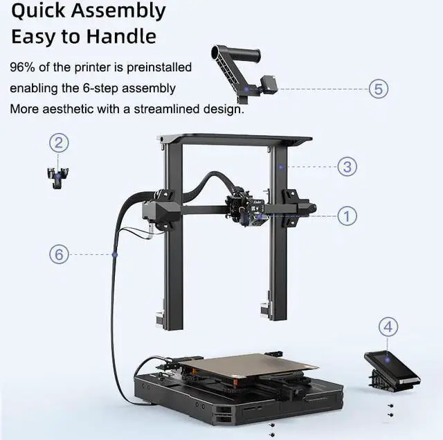 Alt view image 5 of 7 - CREALITY Ender-3 S1 Pro 3D Printer CR Touch Automatic Levelling High-performance Printer With 220*220*270mm Size Printing 2022