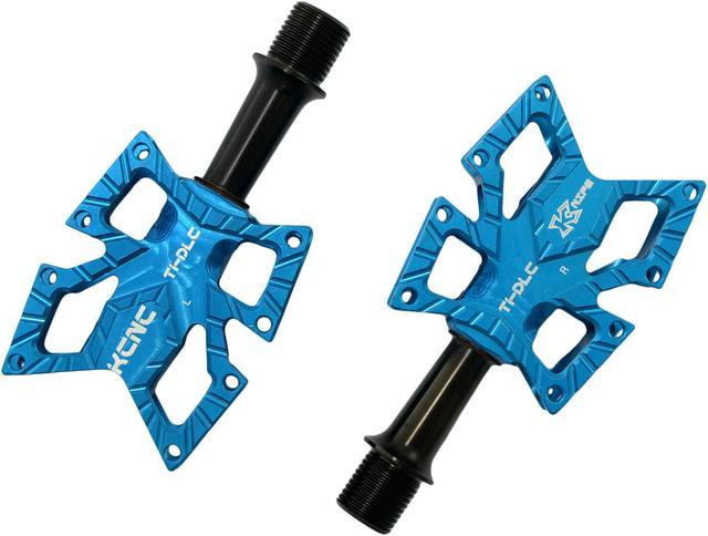 KCNC KNIFE Titanium Spindle Road Platform Pedals, Blue, KPED01-TI-BL, SK2175