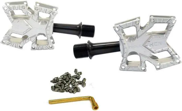 Alt view image 4 of 4 - KCNC KNIFE Titanium Spindle Road Platform Pedals, Silver, KPED01-TI-S, SK2294