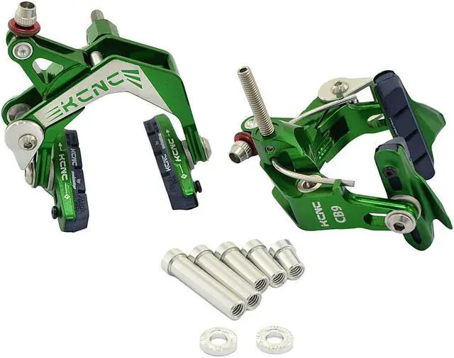 Alt view image 2 of 3 - KCNC CB9 Road Caliper Brake Set (Front and Rear) Designed For Road Bike Wide Wheel Rim, Green, SK2146