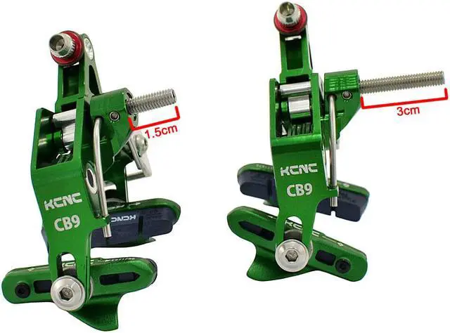 Alt view image 3 of 3 - KCNC CB9 Road Caliper Brake Set (Front and Rear) Designed For Road Bike Wide Wheel Rim, Green, SK2146