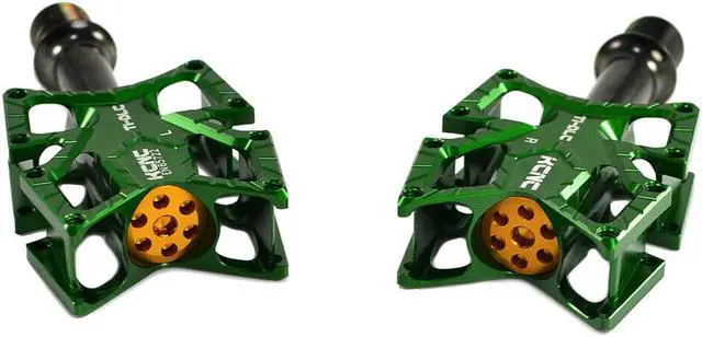 Alt view image 3 of 4 - KCNC KNIFE Titanium Spindle Road Platform Pedals, Green, KPED01-TI-GR, SK2174