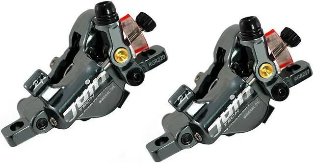 Alt view image 4 of 6 - JUIN TECH R1 Hydraulic Road CX Disc Brake set 160mm with Rotor, Front and Rear, Gray, JT1905