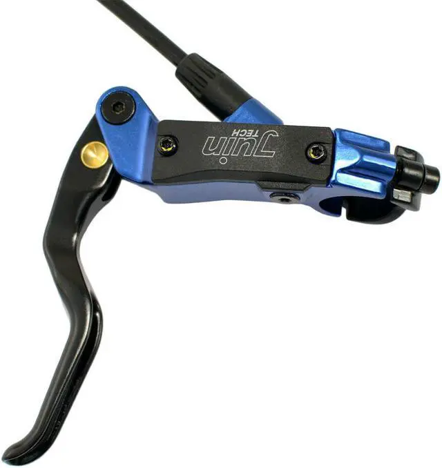 Alt view image 3 of 7 - JUIN TECH DB1 MTB E-bike Hydraulic Dual-Piston Disc Brake Set(F+R) w/160mm Rotor, Blue, JT2266