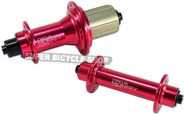 Circus Monkey HRW Road Hubs, 16 Hole ,1 Pair, Red, LH1542-16