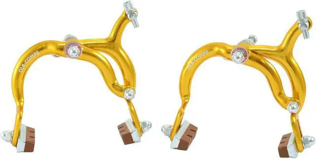 Main image of Dia Compe MX890 Side Pull Caliper Brake Set (F+R) for Old School BMX, Gold, DP2513-FR