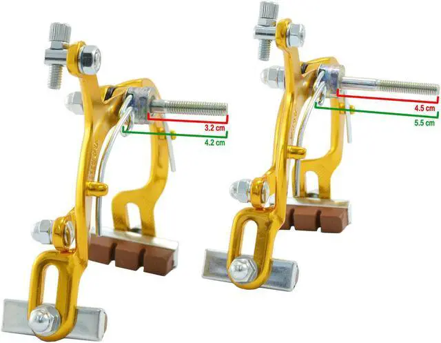 Alt view image 5 of 5 - Dia Compe MX890 Side Pull Caliper Brake Set (F+R) for Old School BMX, Gold, DP2513-FR