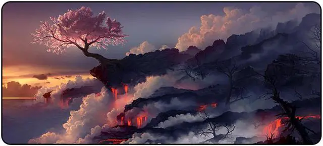 Main image of Cloth Mouse Pad,Professional Large Gaming Mouse Pad, Pink Tree Mouse Pad,Extended Size Desk Mat Non-slip Rubber Mouse Mat 35.4" x 15.7"