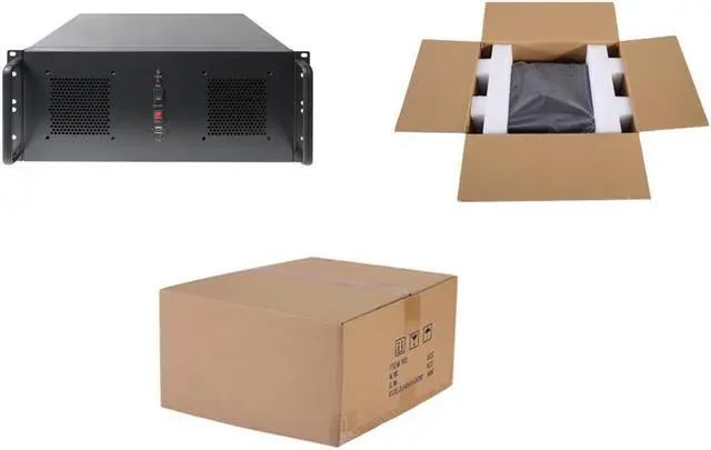 Alt view image 6 of 7 - Industrial Chassis, 4u Ultra-short Ipc Chassis 300 Deep Atx Motherboard Power Supply 7 Pcie Slots Ipc Server Chassis, Support Cryptocurrency Mining, Computer Chassis - Custom Installation Bare Case
