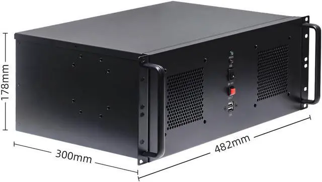 Alt view image 2 of 7 - Industrial Chassis, 4u Ultra-short Ipc Chassis 300 Deep Atx Motherboard Power Supply 7 Pcie Slots Ipc Server Chassis, Support Cryptocurrency Mining, Computer Chassis - Custom Installation Bare Case