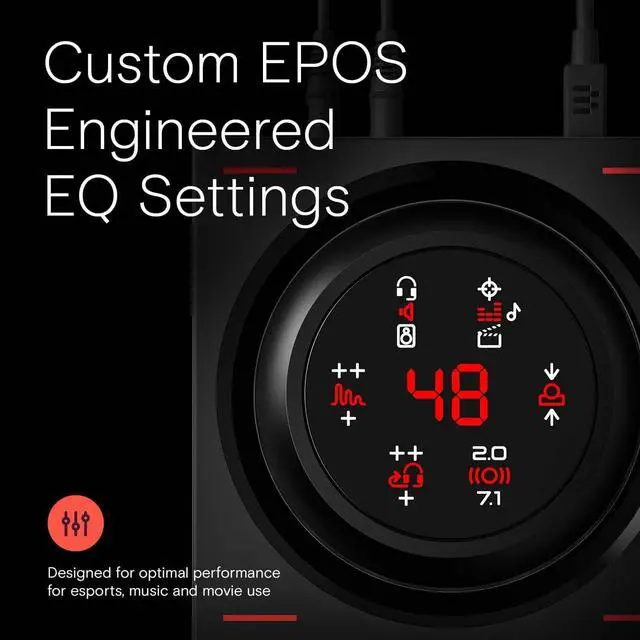 Alt view image 5 of 7 - EPOS GSX 1000 2nd Edition Dac Amp Audio Amplifier/External USB Sound Card with 7.1 Surround Sound, Side Tone, Gaming DAC and EQ, Headphone Amp Compatible with Windows, Mac, Laptops and Desktops