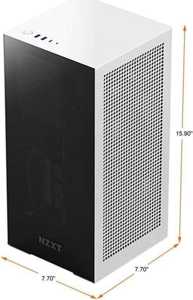  NZXT H1 Version 2 - CS-H11BB-US - Small Form-Factor ITX Case -  Dual Chamber Airflow - Tinted Tempered Glass Front Panel - 140mm Liquid  Cooler - SFX 750W 80+ Gold PSU 